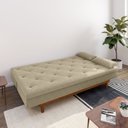 Ver imagem 2 de Sofá Cama 3 Lugares em Suede Tokio Yescasa