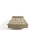 Ver imagem 7 de Sofá Cama 3 Lugares em Suede Tokio Yescasa Bege Castor/Mel