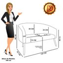 Ver imagem 6 de Sofá Namoradeira Stella Bouclê Bege Pés Palito Natural - D'Rossi