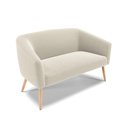 Ver imagem 1 de Sofá Namoradeira Stella Bouclê Bege Pés Palito Natural - D'Rossi