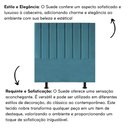 Ver imagem 3 de Cabeceira Estofada Cama Casal Queen Size 160 Cm Paolla Suede Azul Turquesa