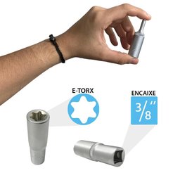 Jogo de Soquetes E-torx Fêmea Longo E4 E5 E8 E10 E12 E14 Crv - 2