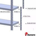 Ver imagem 3 de Prateleira Estante Armário Aço 6 Bandejas 60cm Cinza Romero