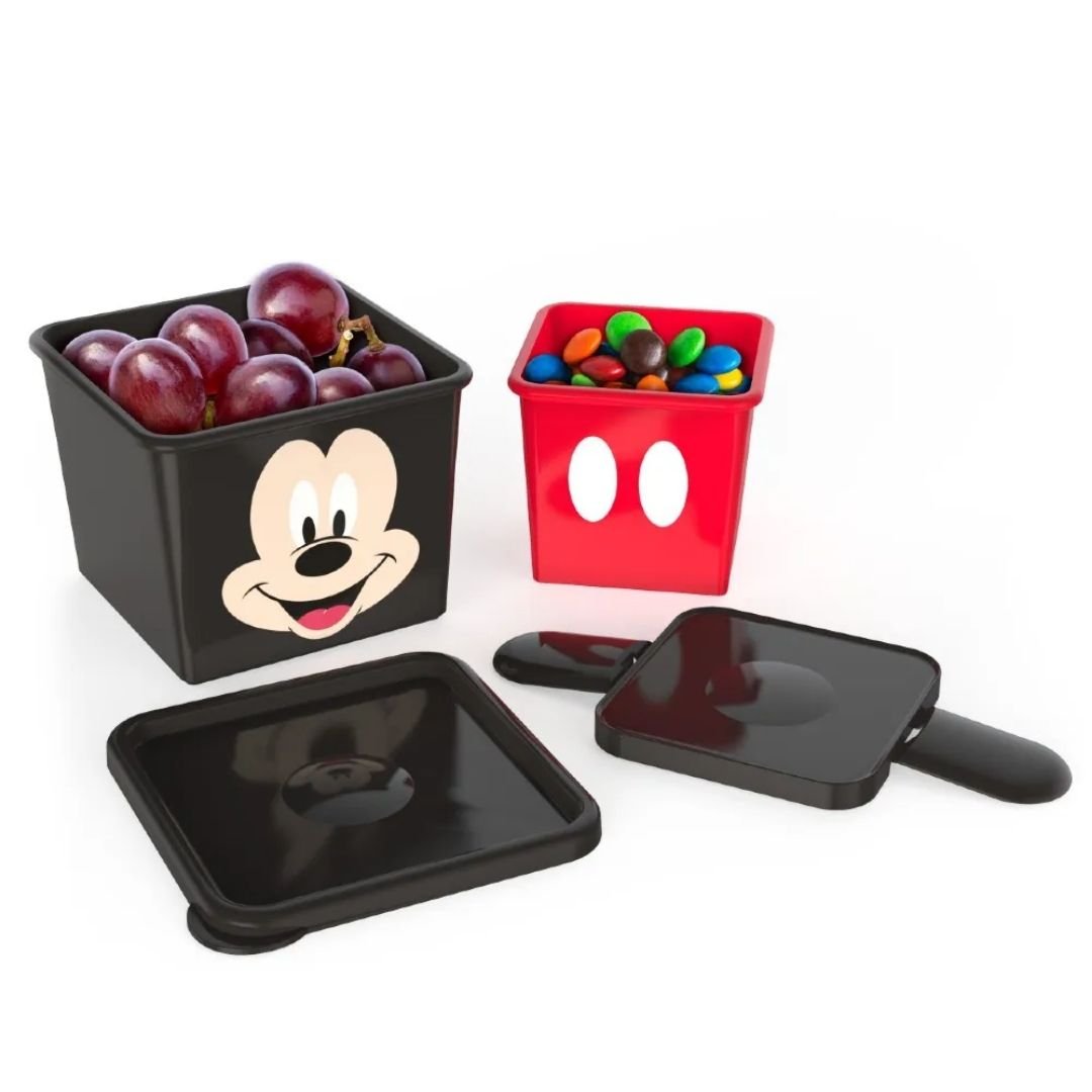 Conjunto 3 Potes Kit Organizador Mickey Mouse Disney 180ml e 430ml - Potte - 4