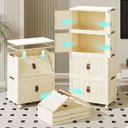 Ver imagem 7 de Armario Organizador Dobravel 4 Andares Empilhavel Porta Objetos Roupa Banheiro Cozinha Quarto Sala L
