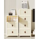 Ver mais imagens de Armario Organizador Dobravel 4 Andares Empilhavel Porta Objetos Roupa Banheiro Cozinha Quarto Sala L