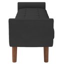 Ver imagem 3 de Puff Recamier Decorativo com Pés em Madeira 195 Cm Itália P05 Veludo Preto