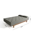 Ver imagem 4 de Sofá Cama 3 Lugares em Suede Tokio Yescasa