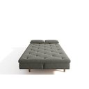 Ver imagem 7 de Sofá Cama 3 Lugares em Suede Tokio Yescasa Cinza/Mel
