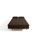 Ver imagem 7 de Sofá Cama 3 Lugares em Suede Tokio Yescasa Marrom/Mel