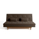 Ver imagem 5 de Sofá Cama 3 Lugares em Suede Tokio Yescasa