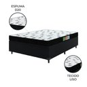 Ver imagem 4 de Cama Box Casal Colchão Espuma 138X188X50Cm Polar Branco / Preto Única