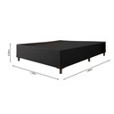 Ver imagem 2 de Cama Box Casal Colchão Espuma 138X188X50Cm Polar Branco / Preto Única