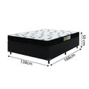 Ver imagem 5 de Cama Box Casal Colchão Espuma 138X188X50Cm Polar Branco / Preto Única