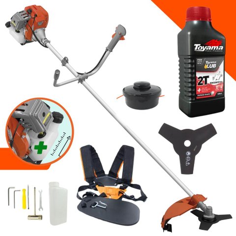 Roçadeira Alta Performance Tekna Rl520acg2 2t 52cc 2hp + Óleo Lubrificante Toyama 2t