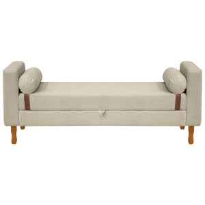 Recamier Sapateira Baú Pietro para Cama Box King Size 195cm Bouclê - Sofa Store:bouclê Bege