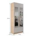 Ver imagem 5 de Quarto Modulado 3 Guarda Roupas 2 Mesas de Cabeceira 1 Módulo Ponte Aéreo San Diego Bege/Aveiro Oak/Cinza Urbano
