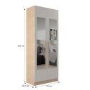 Ver imagem 6 de Quarto Modulado 3 Guarda Roupas 2 Mesas de Cabeceira 1 Módulo Ponte Aéreo San Diego Bege/Aveiro Oak/Cinza Urbano