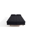 Ver imagem 7 de Sofá Cama 3 Lugares em Suede Tokio Yescasa Preto/Mel