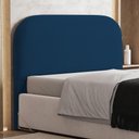 Ver imagem 6 de Cabeceira Cama Box Casal 140cm Orgânica Lanna W01 Suede Azul Marinho - Lyam Decor