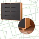 Ver imagem 4 de Comoda Doble 8 Gavetas Quarto Freijo com Titanium Vistas Flex - Albatroz