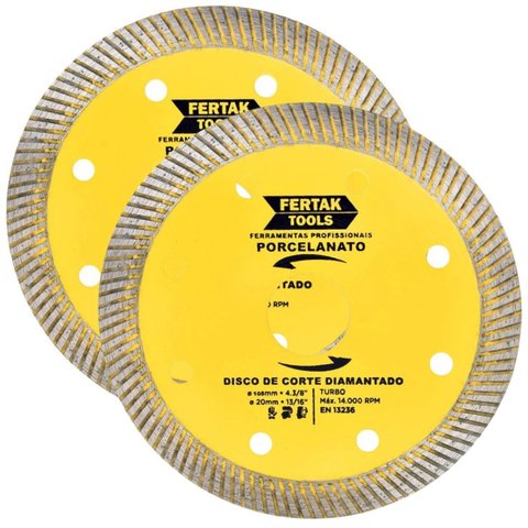 Disco de Corte para Porcelanato 110x20mm | 02 Un