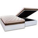 Ver imagem 1 de Cama Box Baú Casal: Colchão Molas Plumatex MasterPocket Ensacadas Personalle + Base CRC Courano Whit