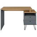 Ver imagem 3 de Mesa para Escritório Escrivaninha Home Office Versa A02 Olmo Grafito - Lyam Decor