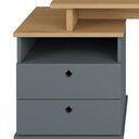 Ver mais imagens de Mesa para Escritório Escrivaninha Home Office Versa A02 Olmo Grafito - Lyam Decor