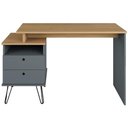 Ver imagem 1 de Mesa para Escritório Escrivaninha Home Office Versa A02 Olmo Grafito - Lyam Decor