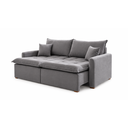 Ver imagem 1 de Sofá Cama Roma 100% Rebatível e Retrátil Luxo com Almofadas Decorativas:Veludo Cinza/2,3