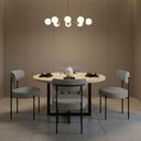 Ver imagem 1 de Cadeira Sala de Jantar Margara Kit 4 em Aço Preto Bouclê Ted D03 - D'Rossi