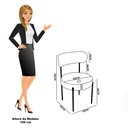 Ver imagem 4 de Cadeira Sala de Jantar Margara Kit 4 em Aço Preto Bouclê Ted D03 - D'Rossi