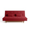 Ver imagem 5 de Sofá Cama 3 Lugares em Suede Tokio Yescasa Vermelho/Mel