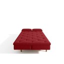 Ver imagem 7 de Sofá Cama 3 Lugares em Suede Tokio Yescasa Vermelho/Mel