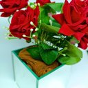 Ver imagem 3 de Vaso Decorativo Espelhado com Rosas Artificiais