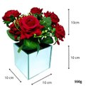 Ver imagem 5 de Vaso Decorativo Espelhado com Rosas Artificiais