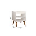 Ver imagem 3 de Mesa de Cabeceira Retrô Pés Palito de Madeira Mesinha Lateral Várias Cores Branco