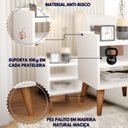 Ver imagem 4 de Mesa de Cabeceira Retrô Pés Palito de Madeira Mesinha Lateral Várias Cores Branco