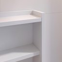 Ver imagem 4 de Espelheira de Banheiro Armarinho Suspenso com Porta Ganchos Prateleira Organizadora Genova - Branco