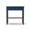 Ver imagem 2 de Aparador 2 Gavetas Clássico Pequeno MDF Montado Ecomem Prateleira Azul Petróleo - Imbuia