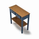 Ver imagem 3 de Aparador 2 Gavetas Clássico Pequeno MDF Montado Ecomem Prateleira Azul Petróleo - Imbuia
