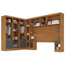 Ver imagem 2 de Guarda-roupa Modulado Soberano 11 Portas 8 Gavetas Cinamomo/chumbo - Panorama Móveis