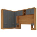 Ver imagem 3 de Guarda-roupa Modulado Soberano 11 Portas 8 Gavetas Cinamomo/chumbo - Panorama Móveis