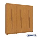 Ver imagem 4 de Guarda-Roupa Casal 6 Portas 2 Gavetas 100% MDF Valência Marrom/Cerejeira