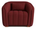 Ver imagem 2 de Poltrona Lilian Luxo Recepção Escritório Suede Bege:bordô/liso
