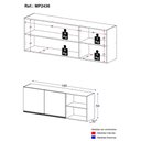 Ver imagem 2 de Armário de Cozinha Aéreo com 2 Portas e Nichos 150cm Florença Multimóveis MP2436 Branco