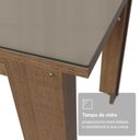 Ver imagem 7 de Conjunto Sala de Jantar Cereja Mesa Tampo de Vidro 6 Cadeiras Rustic/Crema/Floral Hibiscos Madesa