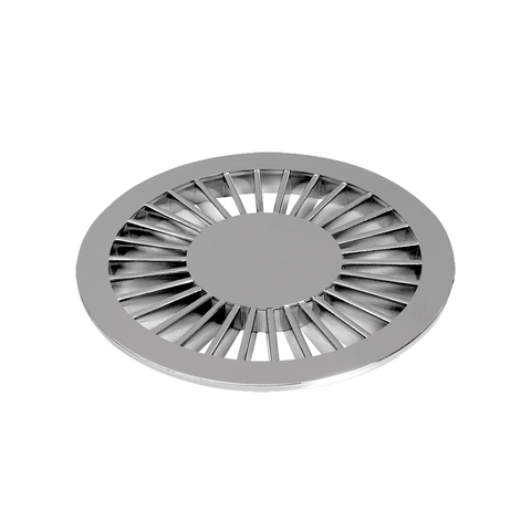 Grelha Redonda Radial para Caixa Sifonada Tam. 100mm Cor Cromado Durín