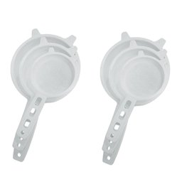 Kit 2 Peneiras Coador Plástico 3 Pecas P M G 1168 Ercaplast - 2